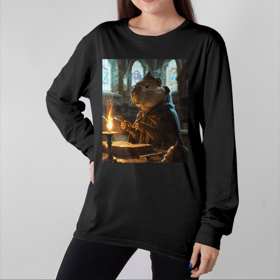 Cute Capybara Shirt, Funny Capybara Unisex T-Shirt/Hoodie/Sweatshirt HLT00 - Funny Graphic Capybara Long Sleeve T-Shirt (17)