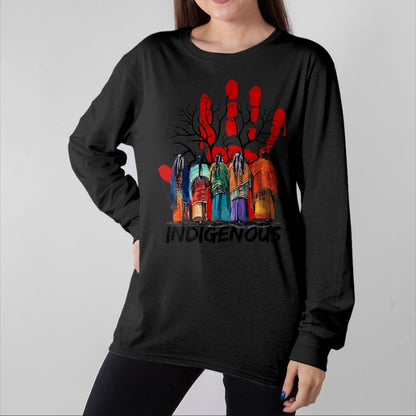 Native American T-Shirts, Vintage Native American Unisex T-Shirt/Hoodie/Sweatshirt HLT00 - Native American Indigenous People Stop MMIW