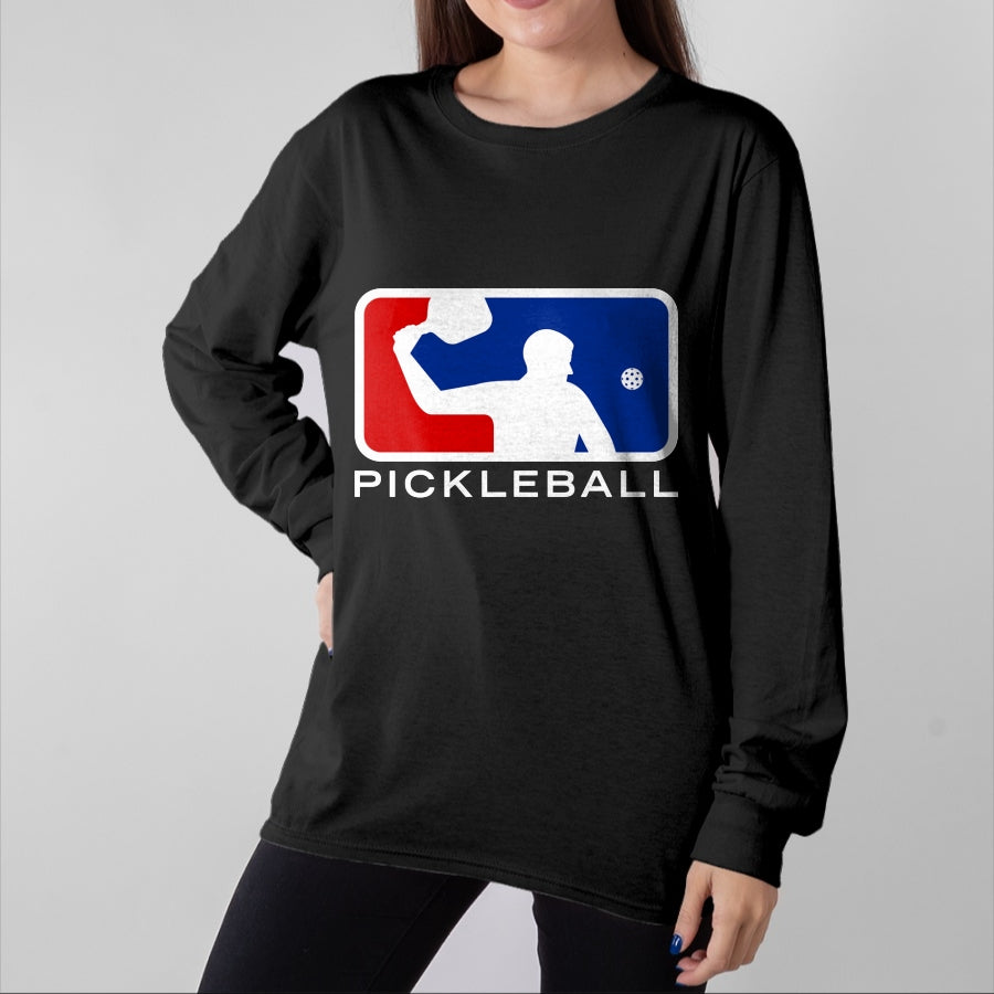 Funny Pickleball Shirt, Pickleball Lover Unisex T-Shirt/Hoodie/Sweatshirt HLT00 - Pickleball Long Sleeve T-Shirt Major Leagues