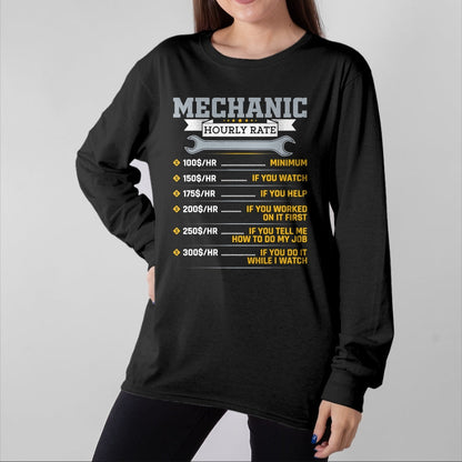 Best Mechanic Life Shirt, Funny Mechanic UnisexT-Shirt/Hoodie/Sweatshirt HLT00 - Mens Funny Mechanic Hourly Rate Car Mechanic Car Guy T-Shirt