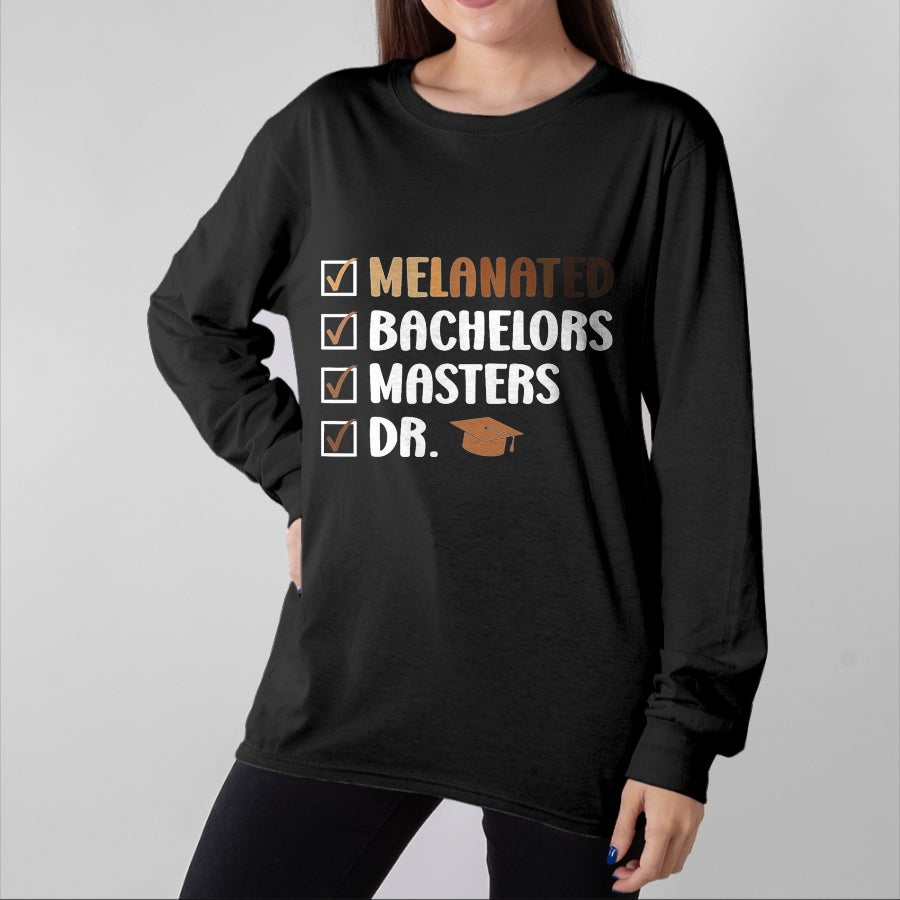 Best Doctor Shirt, Funny Doctor UnisexT-Shirt/Hoodie/Sweatshirt HLT00 - MELANATED Bachelors Masters DR. Doctor Graduation T-Shirt, Men, Black, 3X-Large
