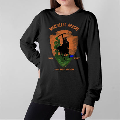 Native American T-Shirts, Vintage Native American Unisex T-Shirt/Hoodie/Sweatshirt HLT00 - MESCALERO APACHE Tribe Native American Indian Retro Arrow