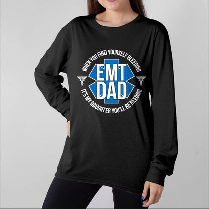 Gift for Dad Shirt, Funny Dad Unisex T-Shirt/Hoodie/Sweatshirt HLT00 – EMT Father Proud Emergency Medical Technician Dad T-Shirt