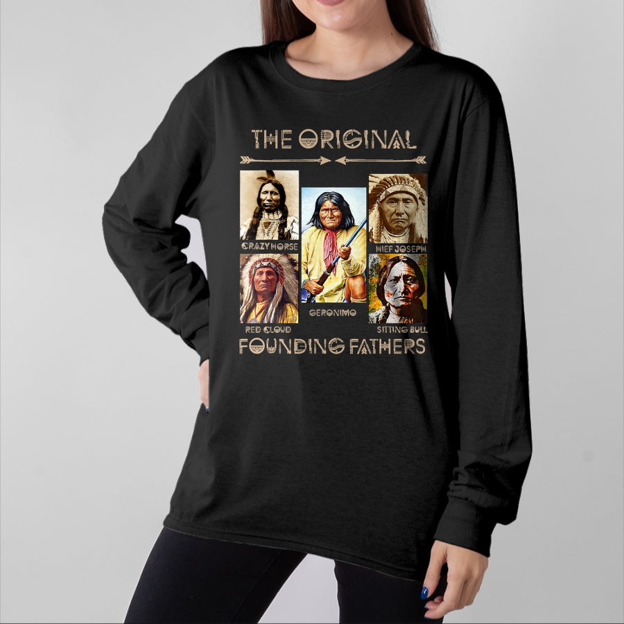 Native American T-Shirts, Vintage Native American Unisex T-Shirt/Hoodie/Sweatshirt HLT00 - The Original Founding Fathers Native American (1)