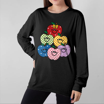 Best Teacher Shirt, Funny Teacher UnisexT-Shirt/Hoodie/Sweatshirt HLT00 - Retro 90s Teacher Apples T-Shirt