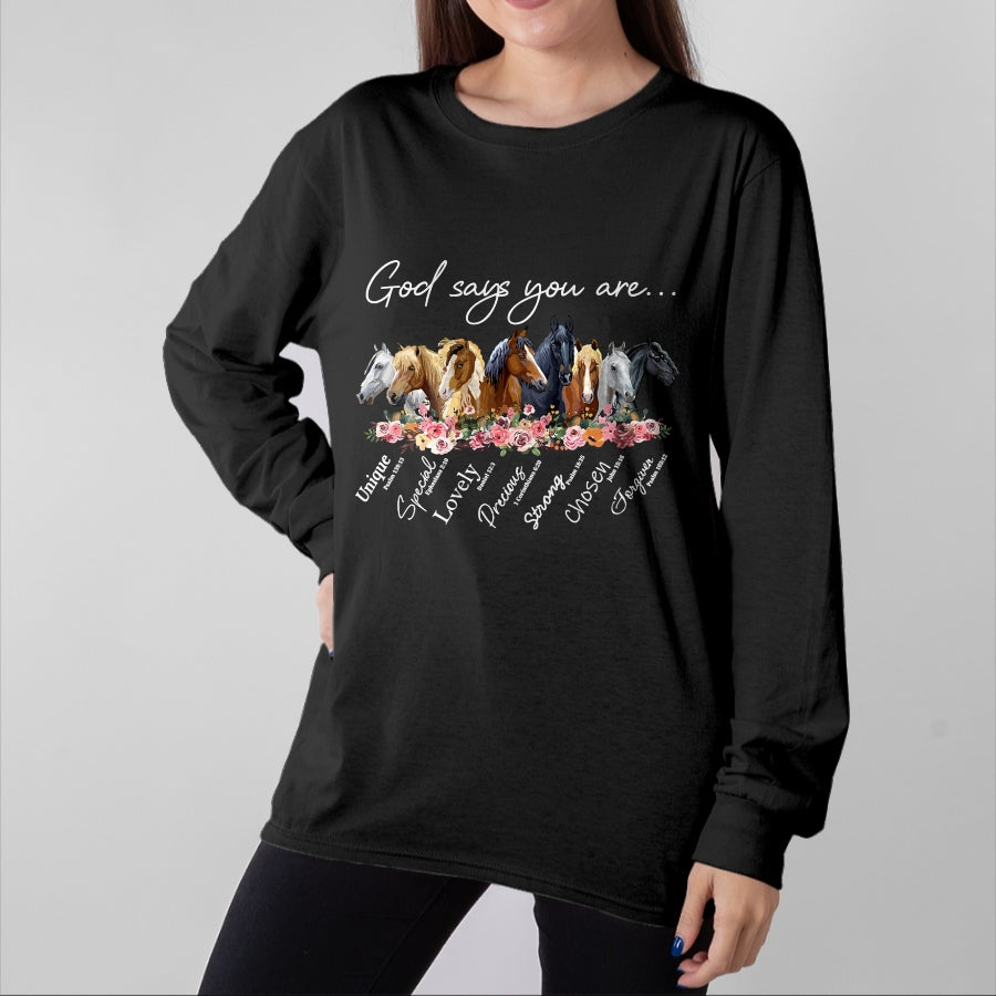 Best Horse Lover Shirt , Funny Horse UnisexT-Shirt/Hoodie/Sweatshirt HLT00 - Horses God Says You are Religious Inspirational Horse Lover T-Shirt