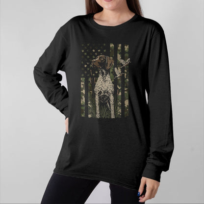 Funny Hunting Shirt, Gift For Hunting Lover Unisex T-Shirt/Hoodie/Sweatshirt HLT00 - Pheasant Hunting Dog Distressed (Design on Back) T-Shirt