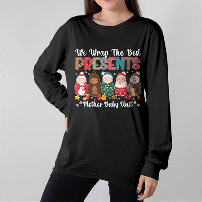 Funny Nurse Shirt, Nurse Unisex T-Shirt/Hoodie/Sweatshirt HLT00 - Mother Baby Nurse Christmas Mom Baby Nursing Groovy T-Shirt (2)