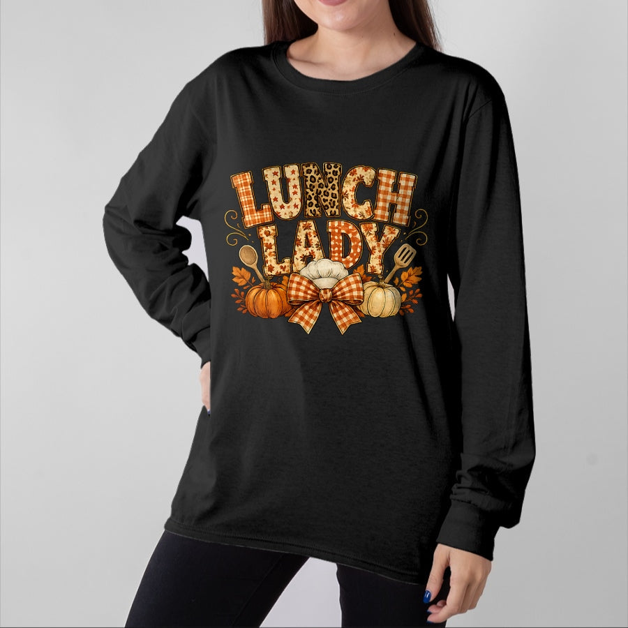 Best Thanksgiving Family Shirt , Funny Thanksgiving UnisexT-Shirt/Hoodie/Sweatshirt HLT00 - Lunch Lady Fall Thanksgiving Pumpkins Leaves Soups Thankful T-Shirt