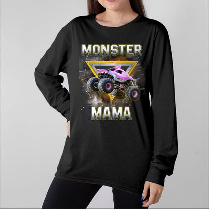 Gift for Mom Shirt, Funny Mom Unisex T-Shirt/Hoodie/Sweatshirt HLT00 - Monster Truck Mama Monster Truck Are My Jam Truck Lovers T-Shirt