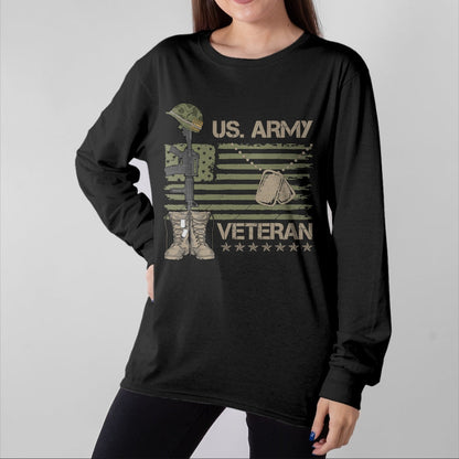 Proud Veteran Shirt, Funny Veteran UnisexT-Shirt/Hoodie/Sweatshirt HLT00 - U.S. Army Veteran Flag Patriotic Shirts for Men and Women Memorial Day Tees T Shirts