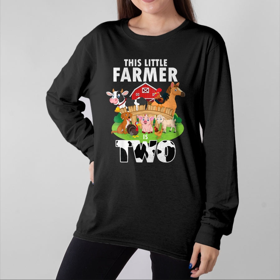 Best Farmer Life Shirt, Funny Farmer UnisexT-Shirt/Hoodie/Sweatshirt HLT00 - Kids 2 Years Old Boy Farmer 2nd Birthday Farm Animals Kids T-Shirt
