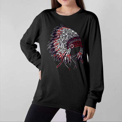 Native American T-Shirts, Vintage Native American Unisex T-Shirt/Hoodie/Sweatshirt HLT00 - Indian Headdress - Native American Roots Indigenous