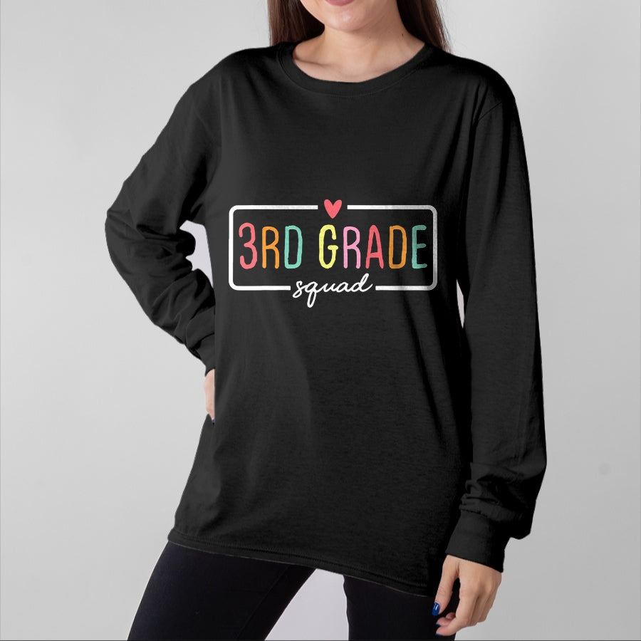 Best Teacher Shirt, Funny Teacher UnisexT-Shirt/Hoodie/Sweatshirt HLT00 - 3rd Grade Team Crew Third Grade Squad Back to School Teacher T-Shirt