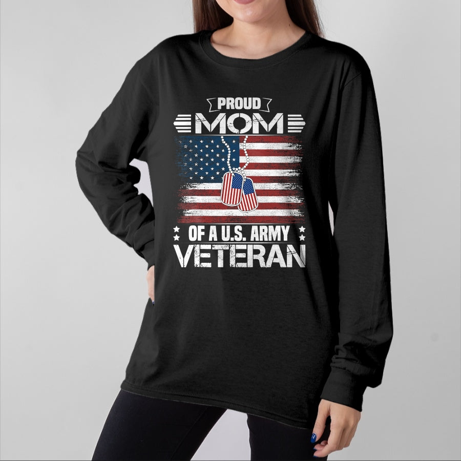 Proud Veteran Shirt, Funny Veteran UnisexT-Shirt/Hoodie/Sweatshirt HLT00 - Proud Mom of A US Army Veteran Day Family Matching T-Shirt