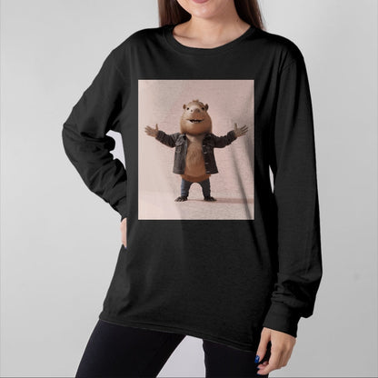 Cute Capybara Shirt, Funny Capybara Unisex T-Shirt/Hoodie/Sweatshirt HLT00 - Funny Graphic Capybara Long Sleeve T-Shirt (14)