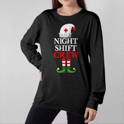 Funny Nurse Shirt, Nurse Unisex T-Shirt/Hoodie/Sweatshirt HLT00 - Elf Nursing Shirt Women, Christmas Nurse Night Shift Crew T-Shirt