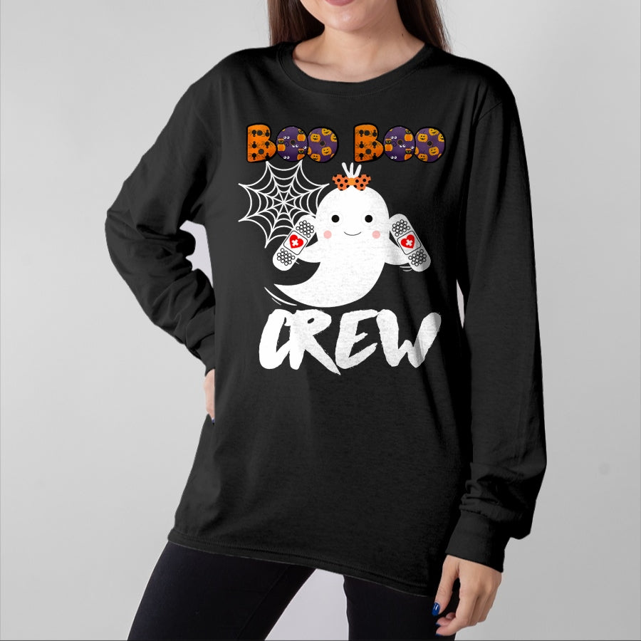 Funny Nurse Shirt, Nurse Unisex T-Shirt/Hoodie/Sweatshirt HLT00 - Boo Boo Crew Nurse Shirt Funny Halloween Costume Fun Gift T-Shirt (1)