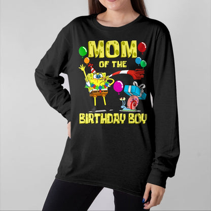 Gift for Mom Shirt, Funny Mom Unisex T-Shirt/Hoodie/Sweatshirt HLT00 - Mademark x SpongeBob SquarePants - SpongeBob Mommy of the Birthday Boy Theme Party T-Shirt