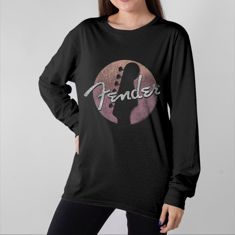 Guitar Lover Shirt, Funny Guitar UnisexT-Shirt/Hoodie/Sweatshirt HLT00 - Fender Circle Guitar Headstock Logo T-Shirt