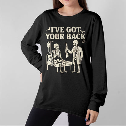 Best Doctor Shirt, Funny Doctor UnisexT-Shirt/Hoodie/Sweatshirt HLT00 - I've Got Your Back Halloween Skeleton Doctor Costume T-Shirt, Men, Dark Heather Grey, 3X-Large