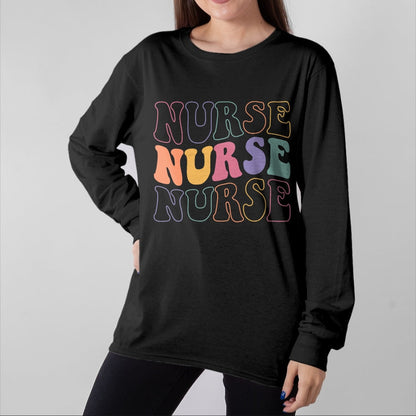Funny Nurse Shirt, Nurse Unisex T-Shirt/Hoodie/Sweatshirt HLT00 - Groovy Nurse Women School Nurse RN ICU ER Pediatric T-Shirt