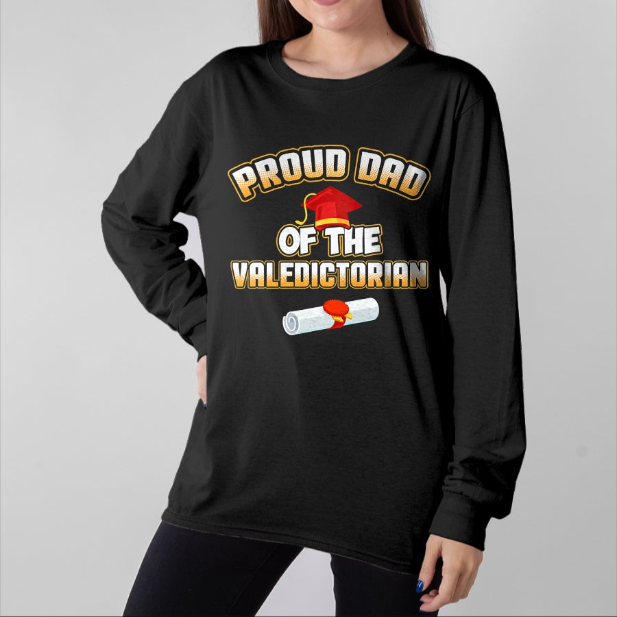 Gift for Dad Shirt, Funny Dad Unisex T-Shirt/Hoodie/Sweatshirt HLT00 – Dad Of Valedictorian 2019 School Graduation Proud Father T-Shirt