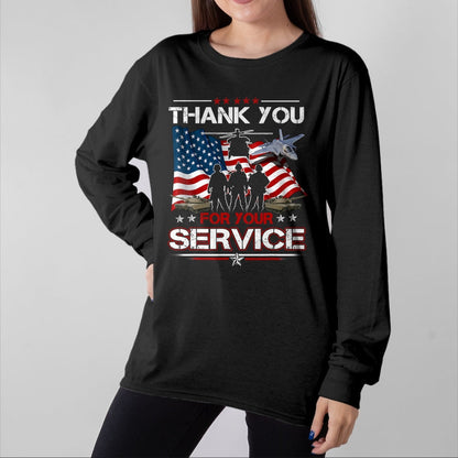 Proud Veteran Shirt, Funny Veteran UnisexT-Shirt/Hoodie/Sweatshirt HLT00 - Thank You for Your Service US Flag Patriotic Veterans Day T-Shirt