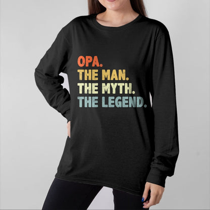Best Grandpa Shirt, Proud Grandpa Unisex T-Shirt/Hoodie/Sweatshirt HLT00 - Opa The Man Myth Legend Father���s day gift for Grandpa G-Dad T