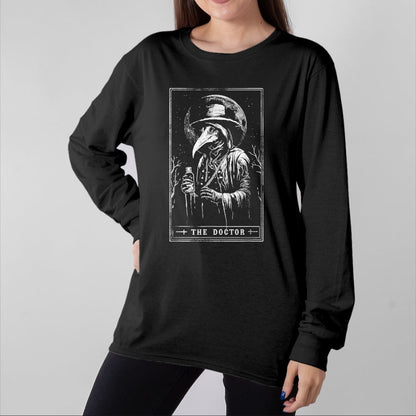 Best Doctor Shirt, Funny Doctor UnisexT-Shirt/Hoodie/Sweatshirt HLT00 - Plague Doctor Tarot Card Shirt Horror Death Occult Satanic T-Shirt
