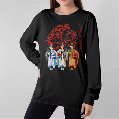 Native American T-Shirts, Vintage Native American Unisex T-Shirt/Hoodie/Sweatshirt HLT00 - Native American Indigenous Red Hand Indian Blood Themed (5)