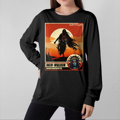 Native American T-Shirts, Vintage Native American Unisex T-Shirt/Hoodie/Sweatshirt HLT00 - Native American Folklore Cryptid Skinwalker