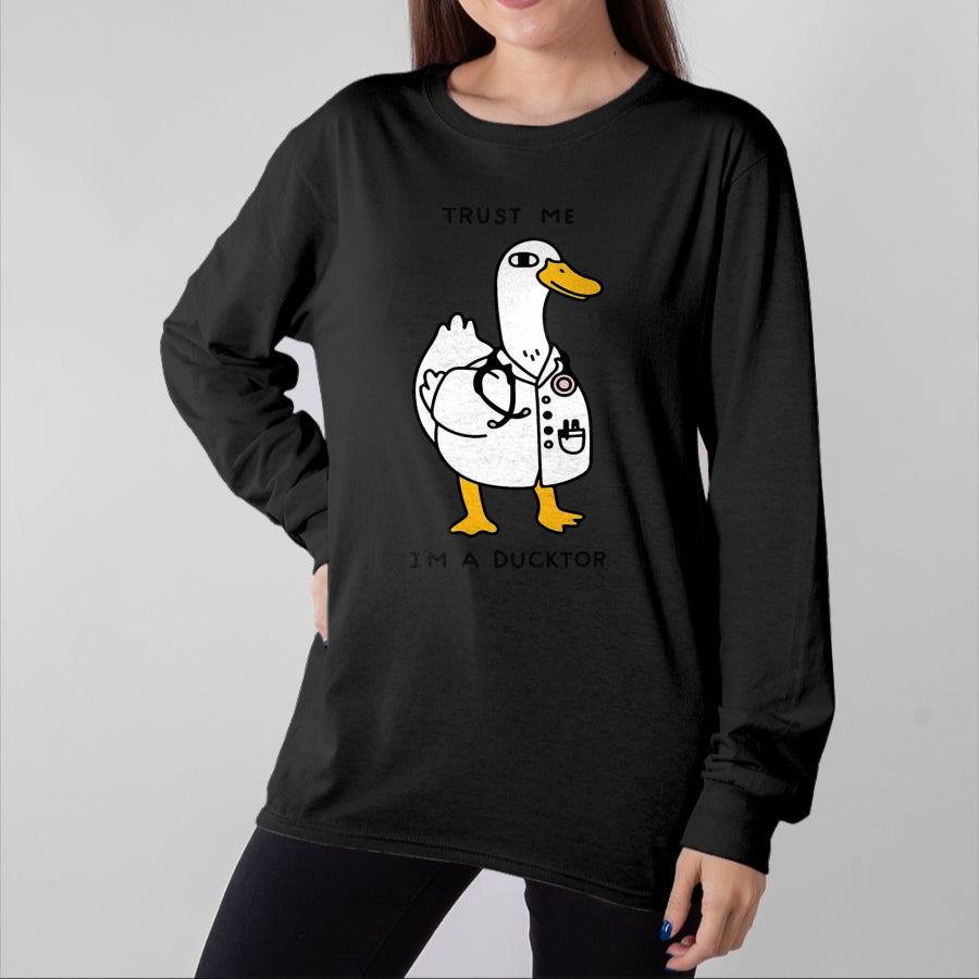 Best Doctor Shirt, Funny Doctor UnisexT-Shirt/Hoodie/Sweatshirt HLT00 - Trust Me Funny I_m A Ducktor - Doctor Sayings T-Shirt