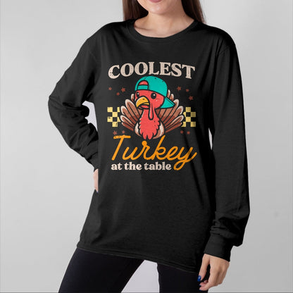 Best Thanksgiving Family Shirt , Funny Thanksgiving UnisexT-Shirt/Hoodie/Sweatshirt HLT00 - Thanksgiving Coolest Turkey At Table Boys Kids Toddler Youth T-Shirt