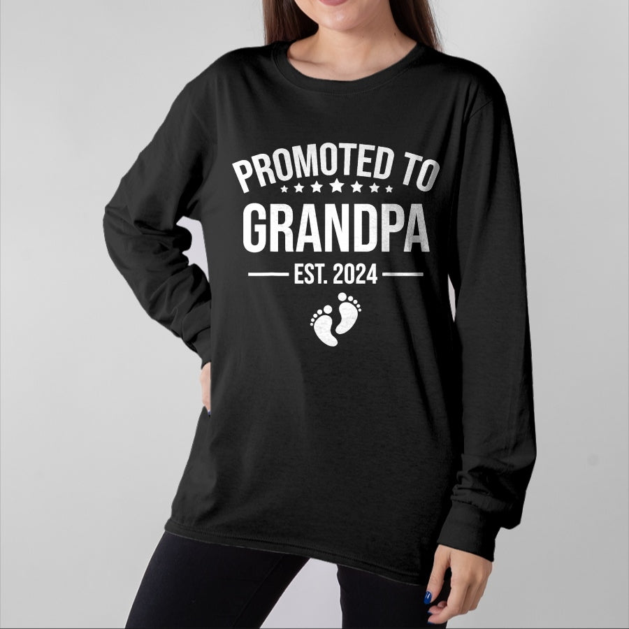 Best Grandpa Shirt, Proud Grandpa Unisex T-Shirt/Hoodie/Sweatshirt HLT00 - 1st Time Grandpa EST 2024 New First Grandpa 2024 T-Shirt (1)