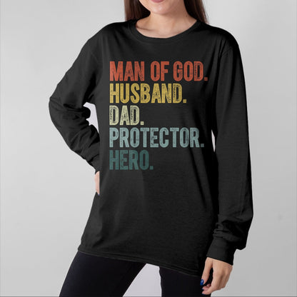 Best Wife Shirt, Wife and Husband Unisex T-Shirt/Hoodie/Sweatshirt HLT00 - Man of God Husband Dad Protector Hero Father's Day Men T-Shirt