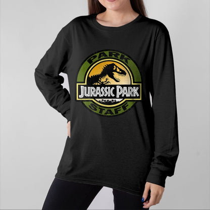 Best Dinosaur Lover Shirt, Funny Dinosaur UnisexT-Shirt/Hoodie/Sweatshirt HLT00 - Jurassic Park Staff Retro Distressed Logo Graphic T-Shirt T-Shirt
