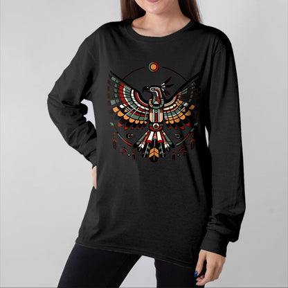 Native American T-Shirts, Vintage Native American Unisex T-Shirt/Hoodie/Sweatshirt HLT00 - Thunderbird Native American Tribal Art (2)