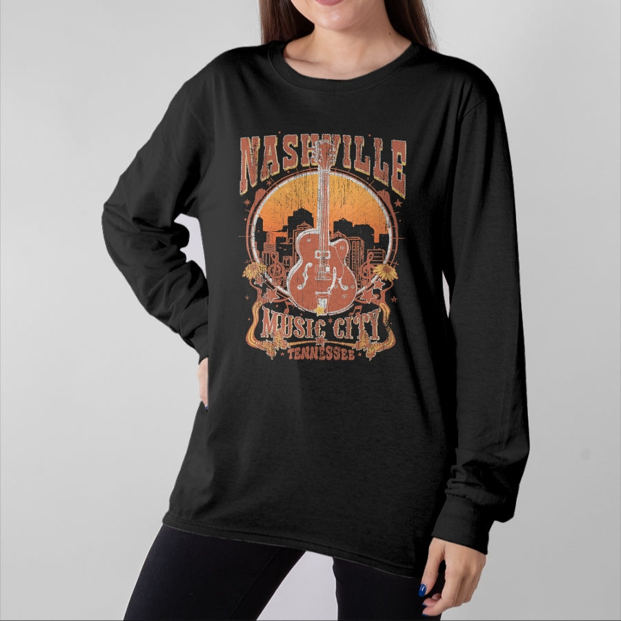 Guitar Lover Shirt, Funny Guitar UnisexT-Shirt/Hoodie/Sweatshirt HLT00 - Nashville Tennessee Guitar Country Music City Guitarist Gift T-Shirt
