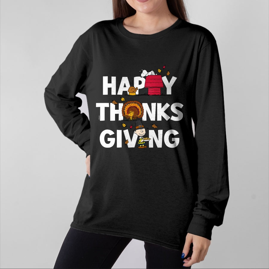 Best Thanksgiving Family Shirt , Funny Thanksgiving UnisexT-Shirt/Hoodie/Sweatshirt HLT00 - Peanuts - Happy Thanksgiving Icons T-Shirt