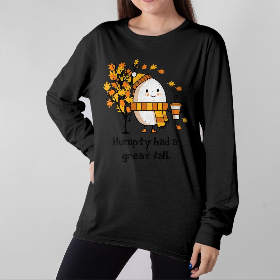 Best Thanksgiving Family Shirt , Funny Thanksgiving UnisexT-Shirt/Hoodie/Sweatshirt HLT00 - Humpty Had A Great Fall Funny Autumn Distressed Washed Look T-Shirt