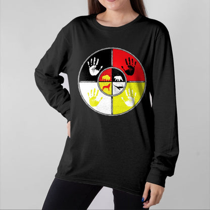 Native American T-Shirts, Vintage Native American Unisex T-Shirt/Hoodie/Sweatshirt HLT00 - Native Americans - Medicine Wheel - MMIW