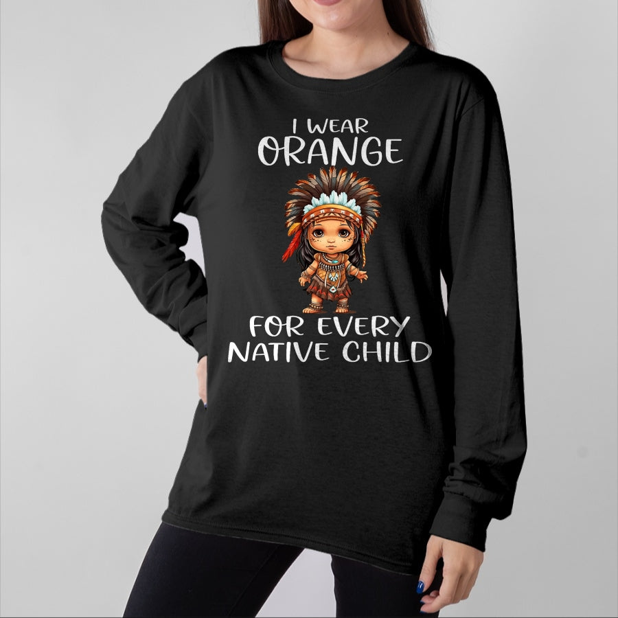 Native American T-Shirts, Vintage Native American Unisex T-Shirt/Hoodie/Sweatshirt HLT00 - Wear orange for every American native child Indian Pride (1)