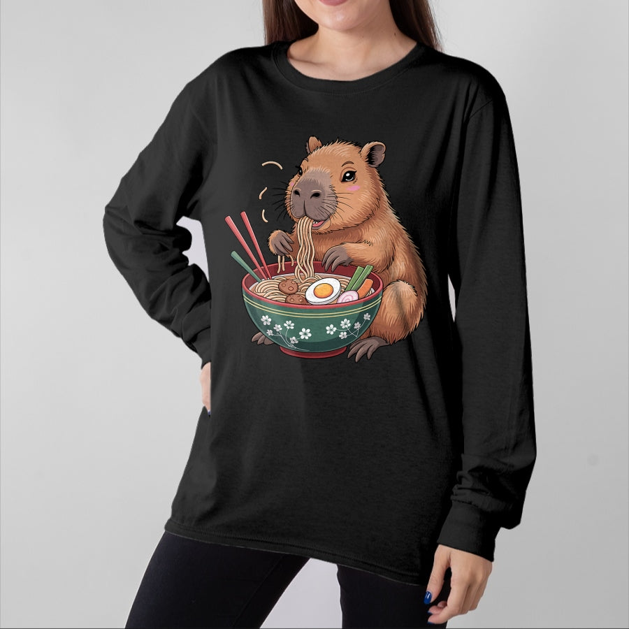 Cute Capybara Shirt, Funny Capybara Unisex T-Shirt/Hoodie/Sweatshirt HLT00 - Cool Capybara Art for Men Women Kids Rodent Capybara Lover T-Shirt