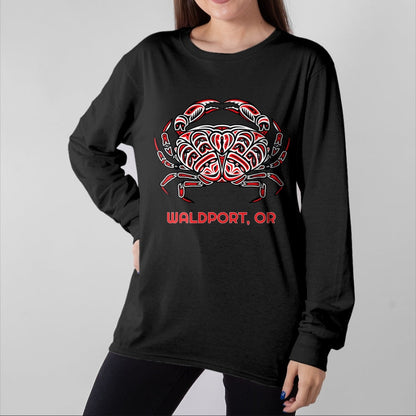 Native American T-Shirts, Vintage Native American Unisex T-Shirt/Hoodie/Sweatshirt HLT00 - Waldport Oregon Dungeness Crab Native American