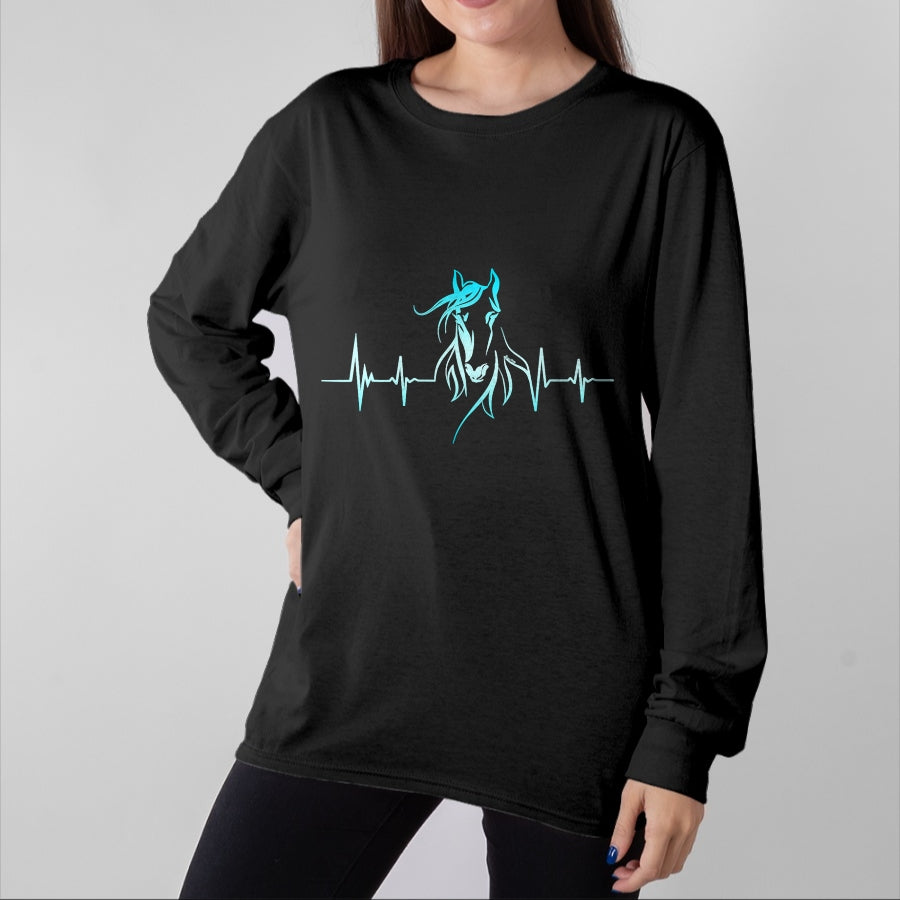 Best Horse Lover Shirt , Funny Horse UnisexT-Shirt/Hoodie/Sweatshirt HLT00 - Horse Heartbeat for Women Girls Teens Horseback Lover Riding T-Shirt