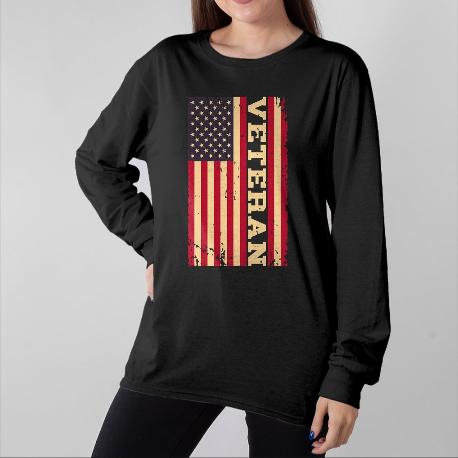 Proud Veteran Shirt, Funny Veteran UnisexT-Shirt/Hoodie/Sweatshirt HLT00 - Veteran Veterans Day USA United States America American Flag T-Shirt (1)