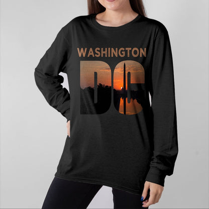 Gift for Dad Shirt, Funny Dad Unisex T-Shirt/Hoodie/Sweatshirt HLT00 – Washington DC Monument Skyline Art Vacation Souvenir Gift T-Shirt