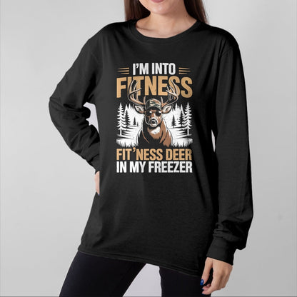 Funny Hunting Shirt, Gift For Hunting Lover Unisex T-Shirt/Hoodie/Sweatshirt HLT00 - Camo Deer Hunting Men_s Fitness Deer Freezer Funny Hunting T-Shirt