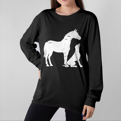 Best Horse Lover Shirt , Funny Horse UnisexT-Shirt/Hoodie/Sweatshirt HLT00 - Horse and Dog Motif for Men and Women Horse Lovers T-Shirt